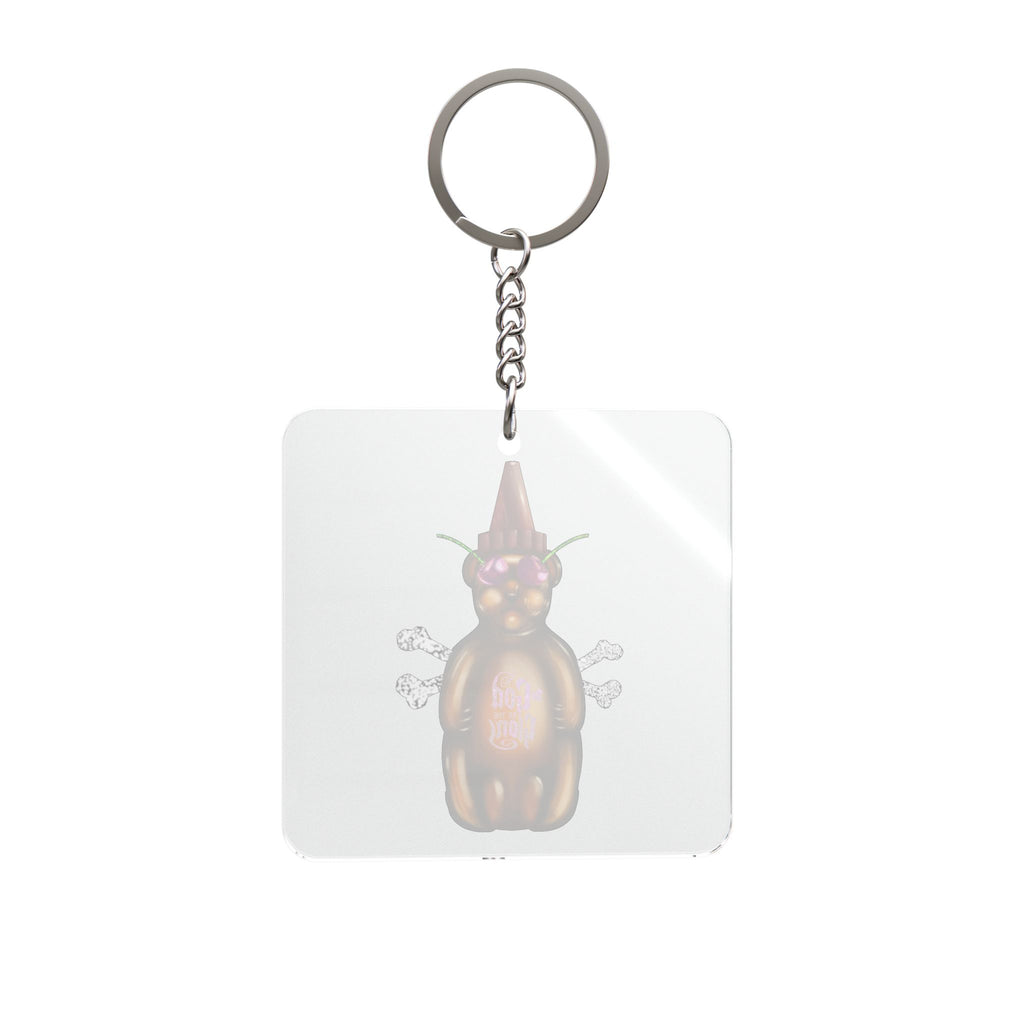 God Be the Glory Bear Square Keychain