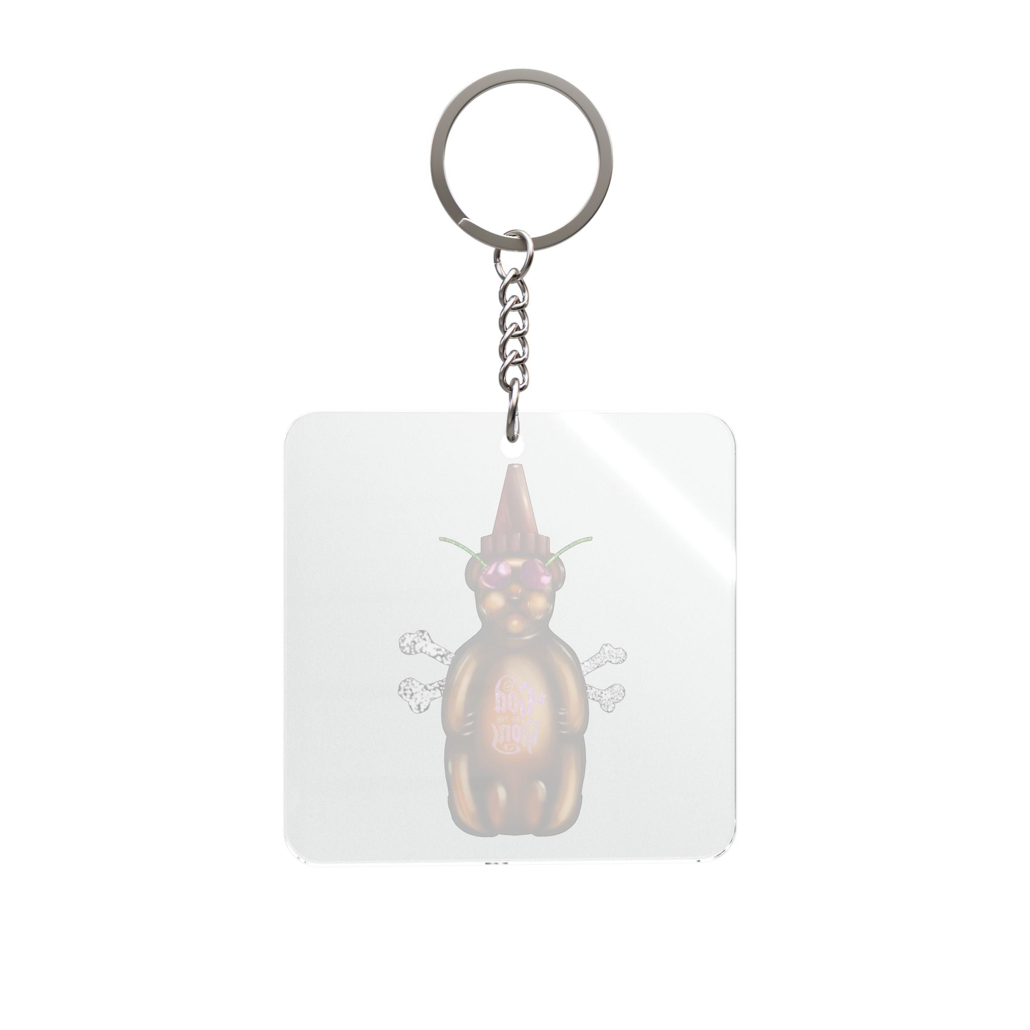 God Be the Glory Bear Square Keychain