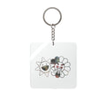 Flower Sun Square Keychain