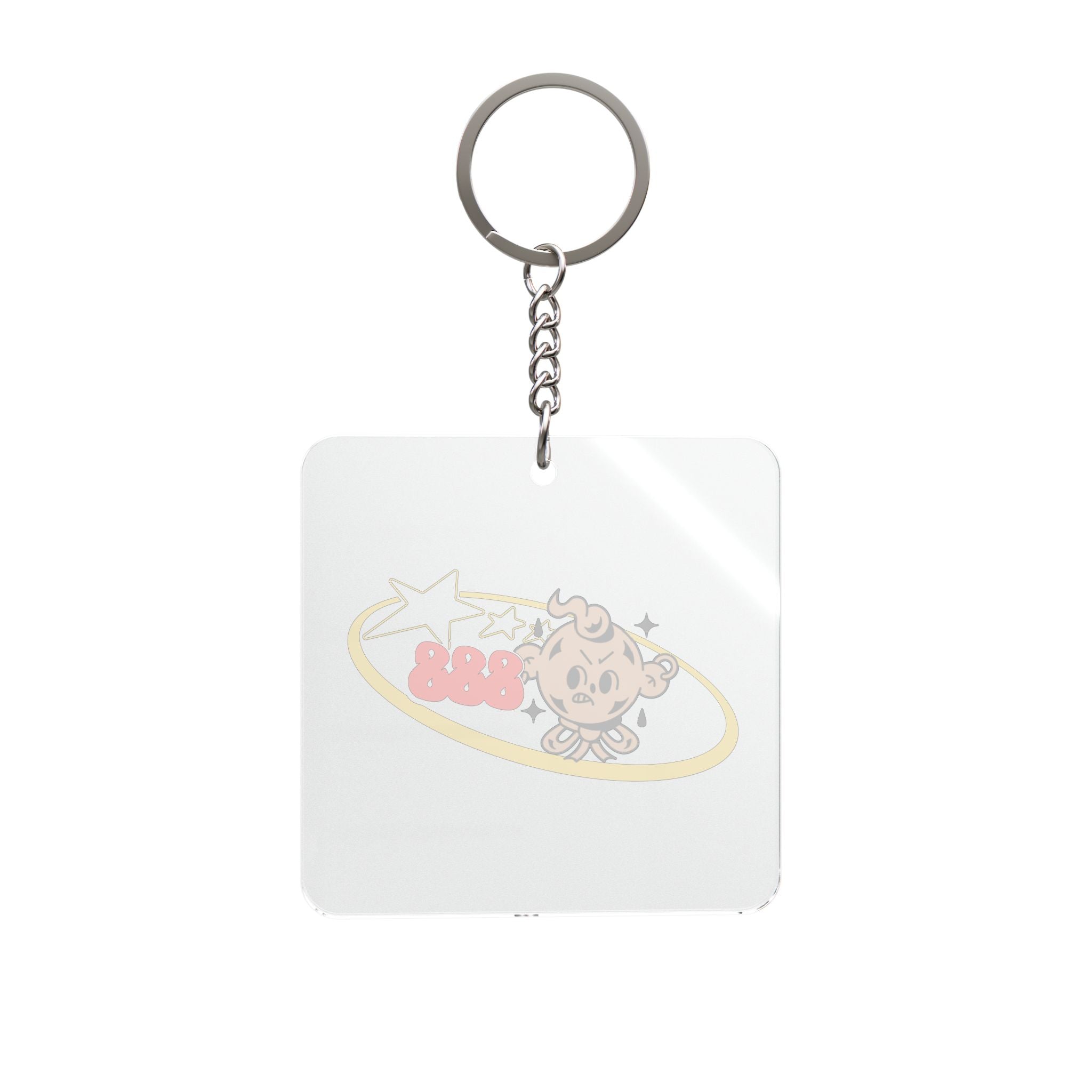 888 Baby Square Keychain