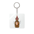 God Be the Glory Bear Square Keychain