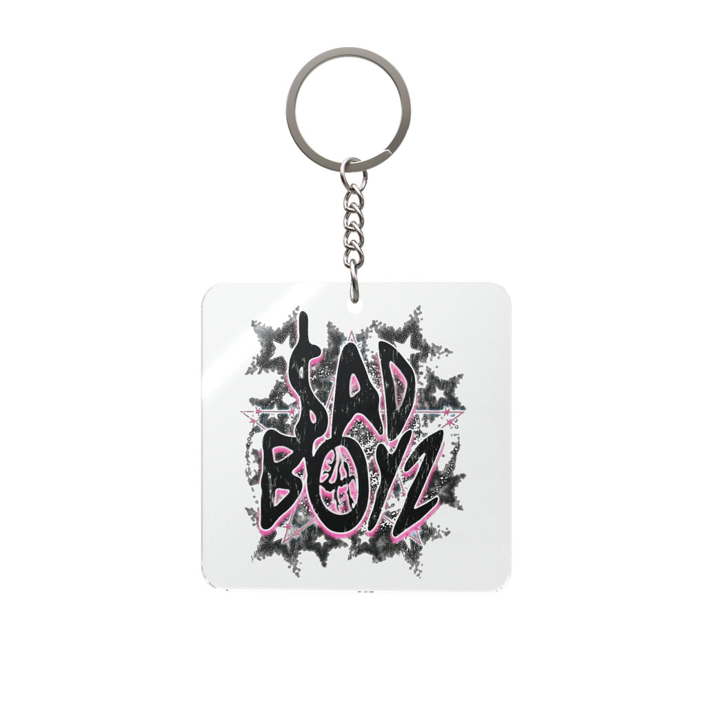 Sad Boyz Square Keychain