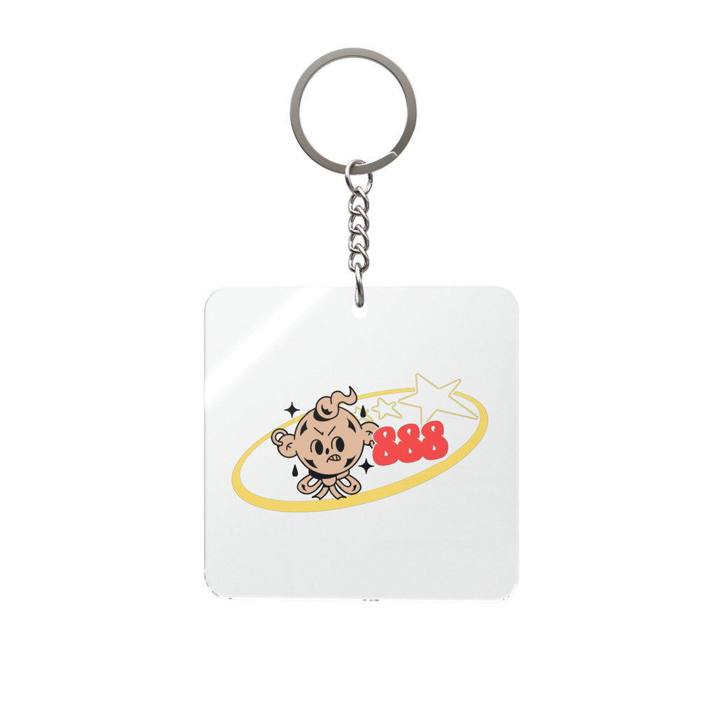 888 Baby Square Keychain